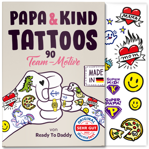 Papa & Kind Team Tattoos 90 Stück