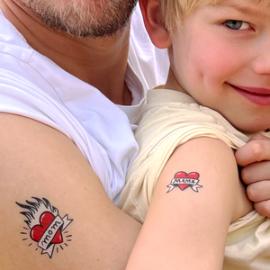 Papa & Kind Team Tattoos 90 Stück